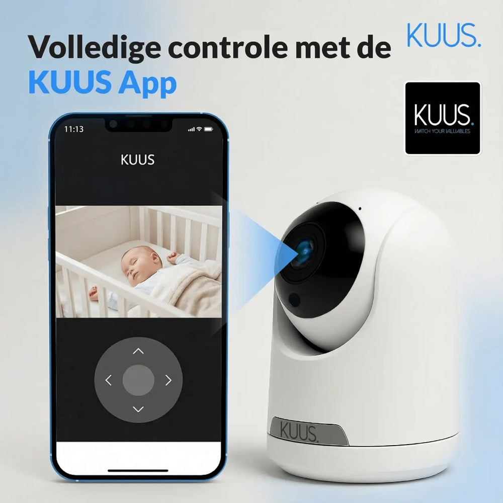 KUUS BM2 babyfoon in de babykamer geplaatst