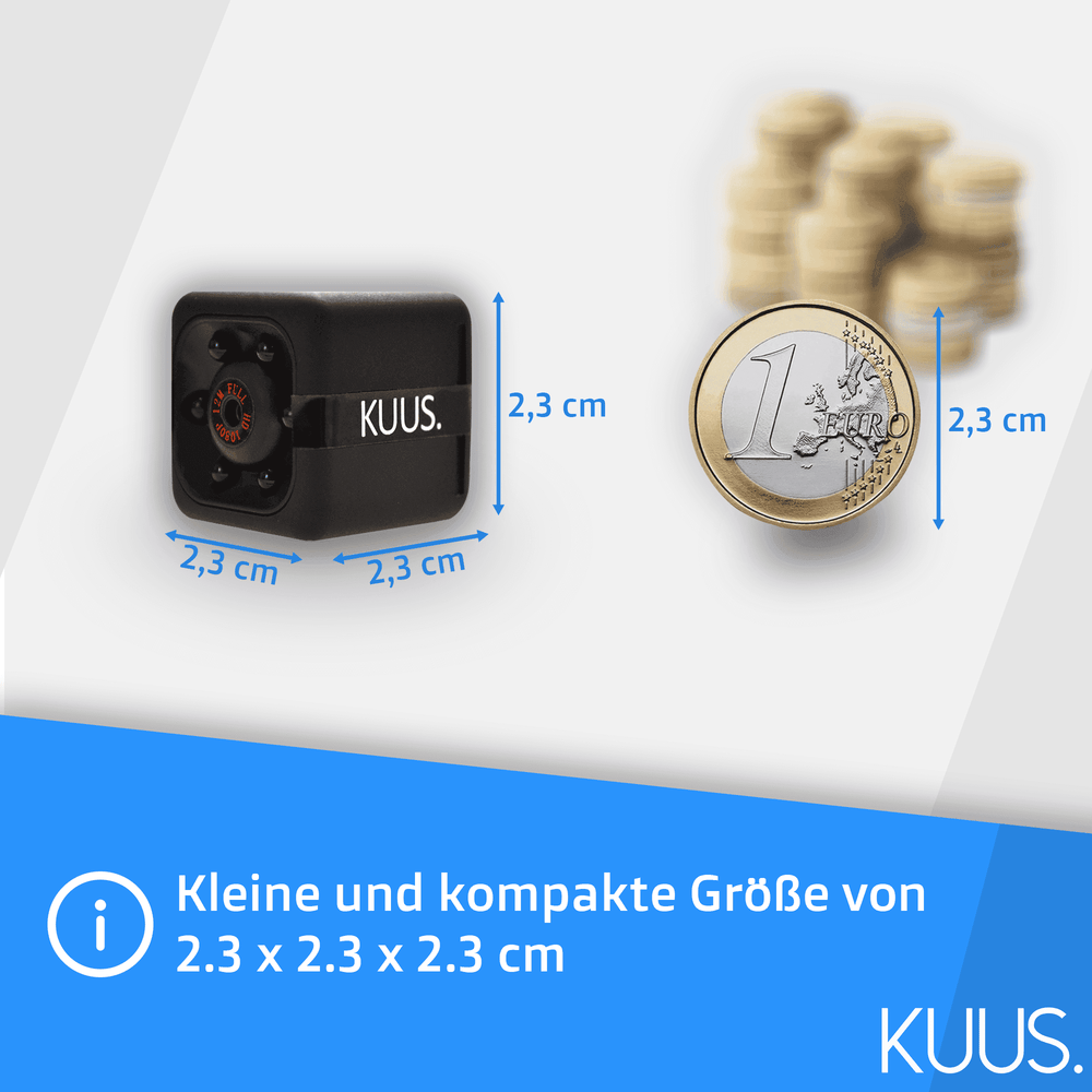 Mini-Kamera, versteckte Überwachungskamera ohne WLAN, Ansicht 1