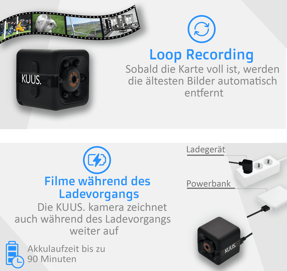 Mini-Kamera, versteckte Überwachungskamera ohne WLAN, Ansicht 4
