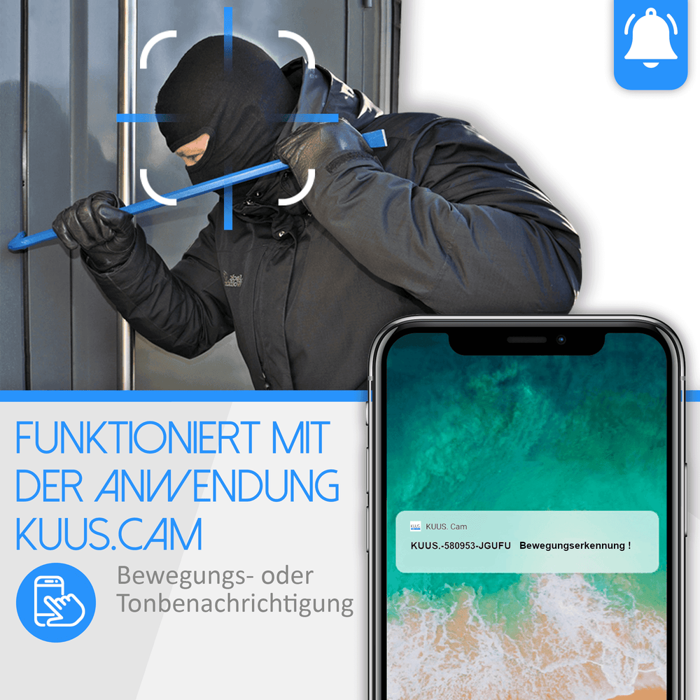Mini-Kamera mit Bewegungsmelder, Live-Übertragung aufs Handy per WLAN, Ansicht 8