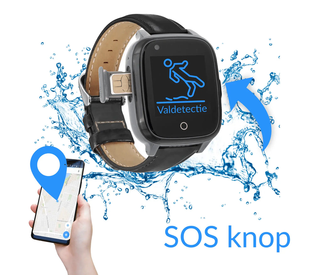 KUUS S2 alarmhorloge voor senioren met SOS knop