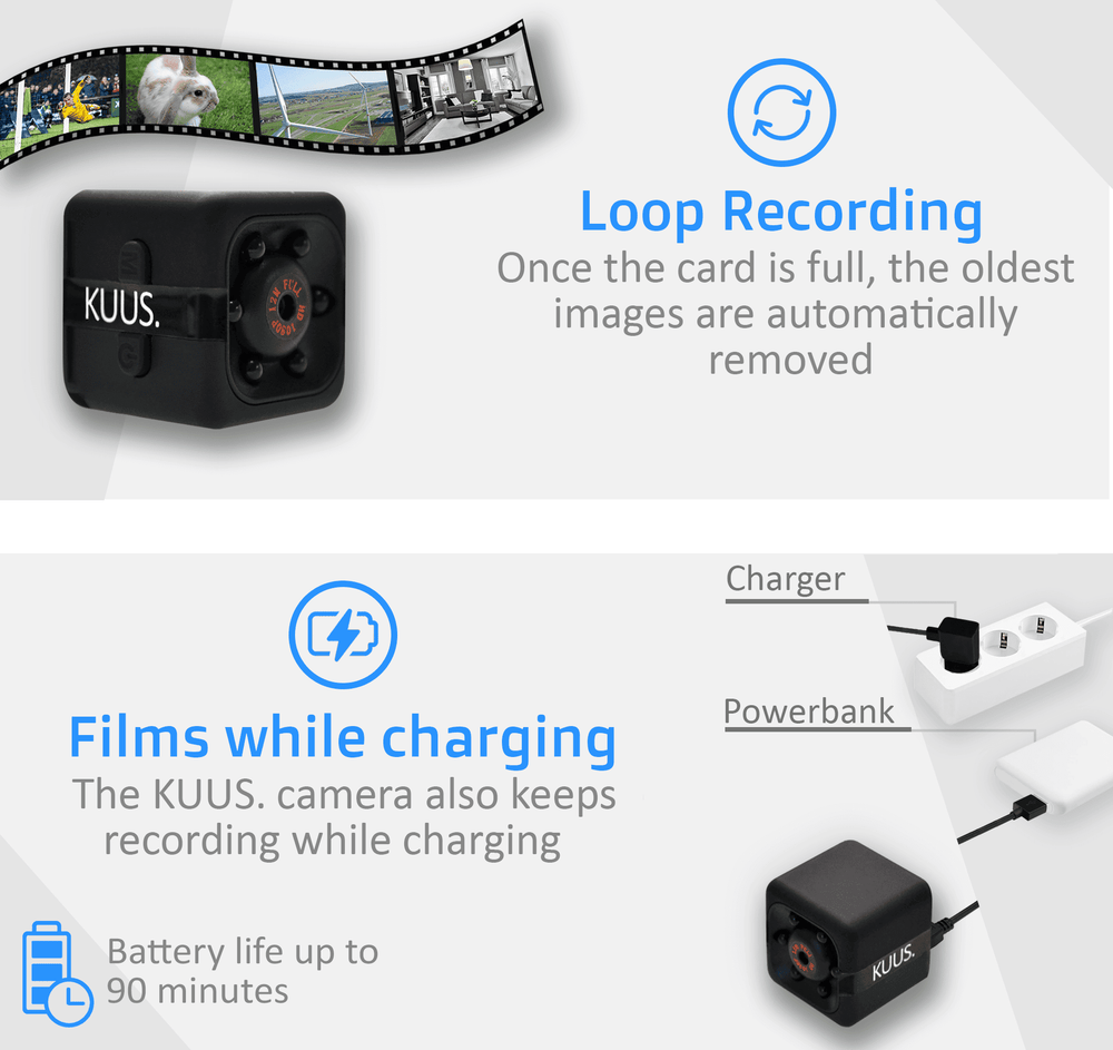 Small hidden spy camera with audio recording, view 4