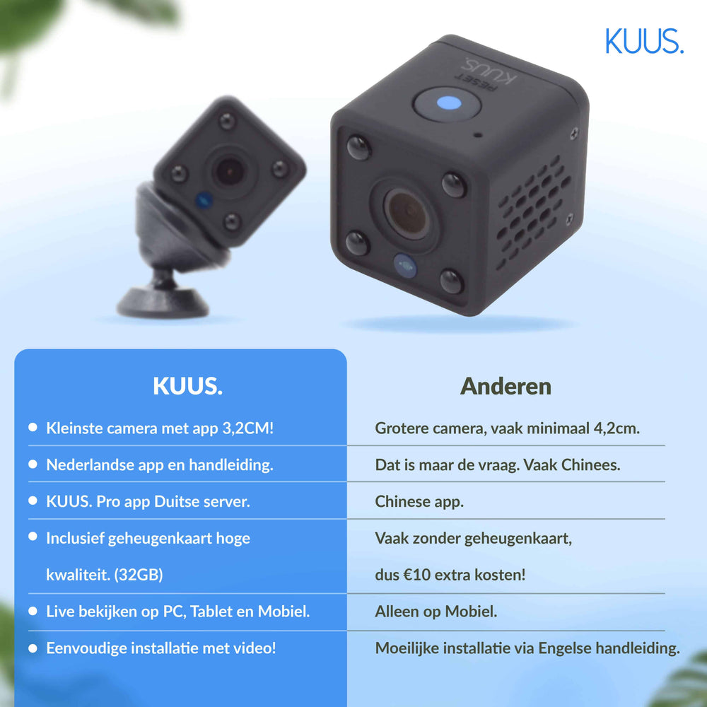 Live beeld van de KUUS C2 in de KUUS PRO app