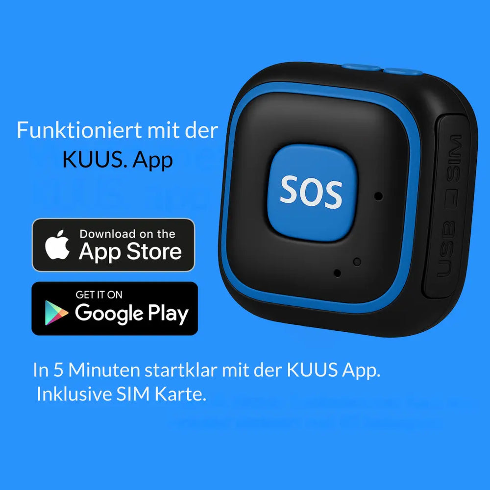 SOS-Knopf – erhältlich im App Store und Play Store