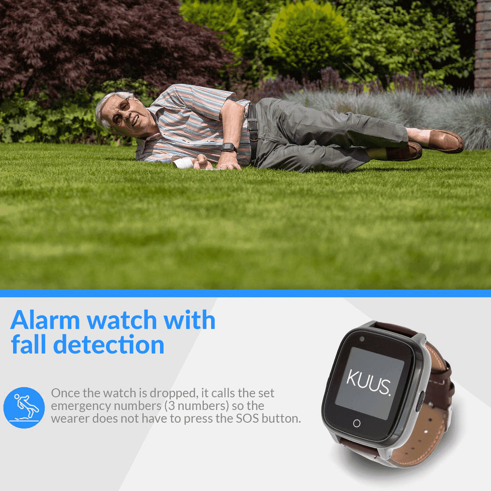 Emergency alarm watch worn on the wrist
