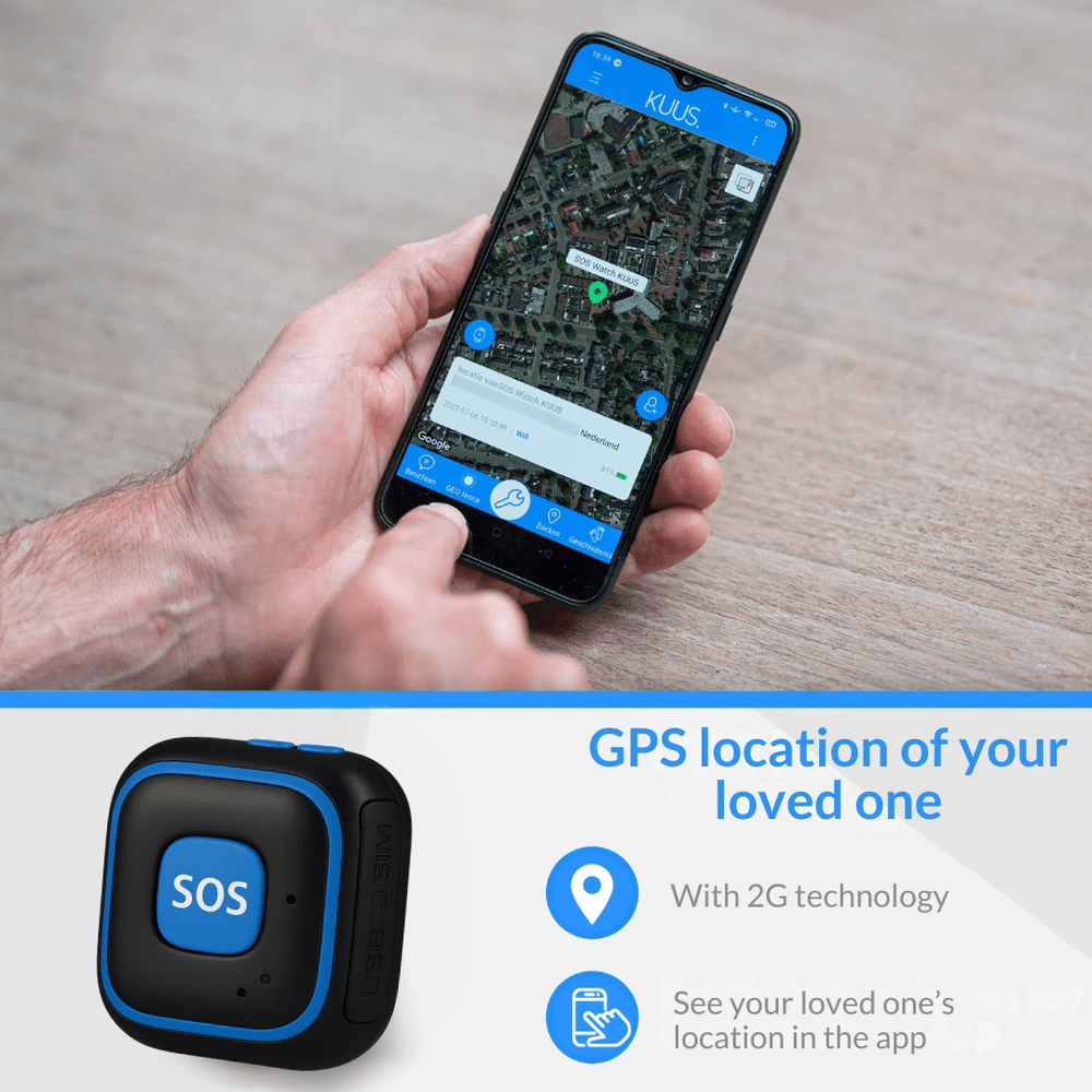 SOS button – GPS location for your loved ones