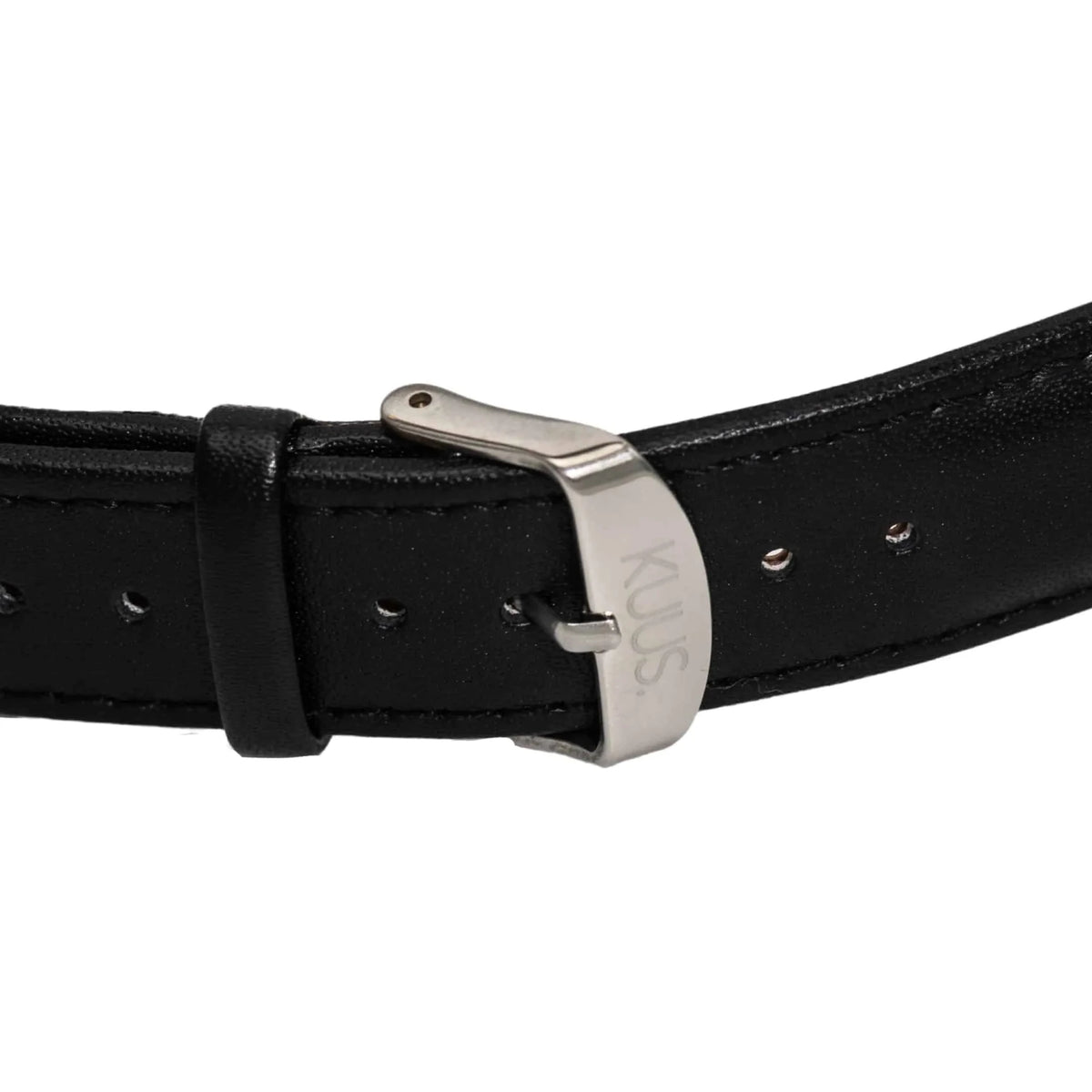 Schwarzes Lederarmband von 19 mm