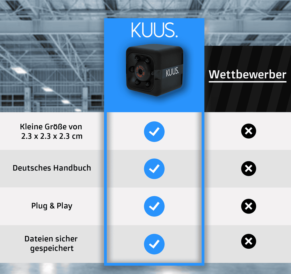 Mini-Kamera, versteckte Überwachungskamera ohne WLAN, Ansicht 6