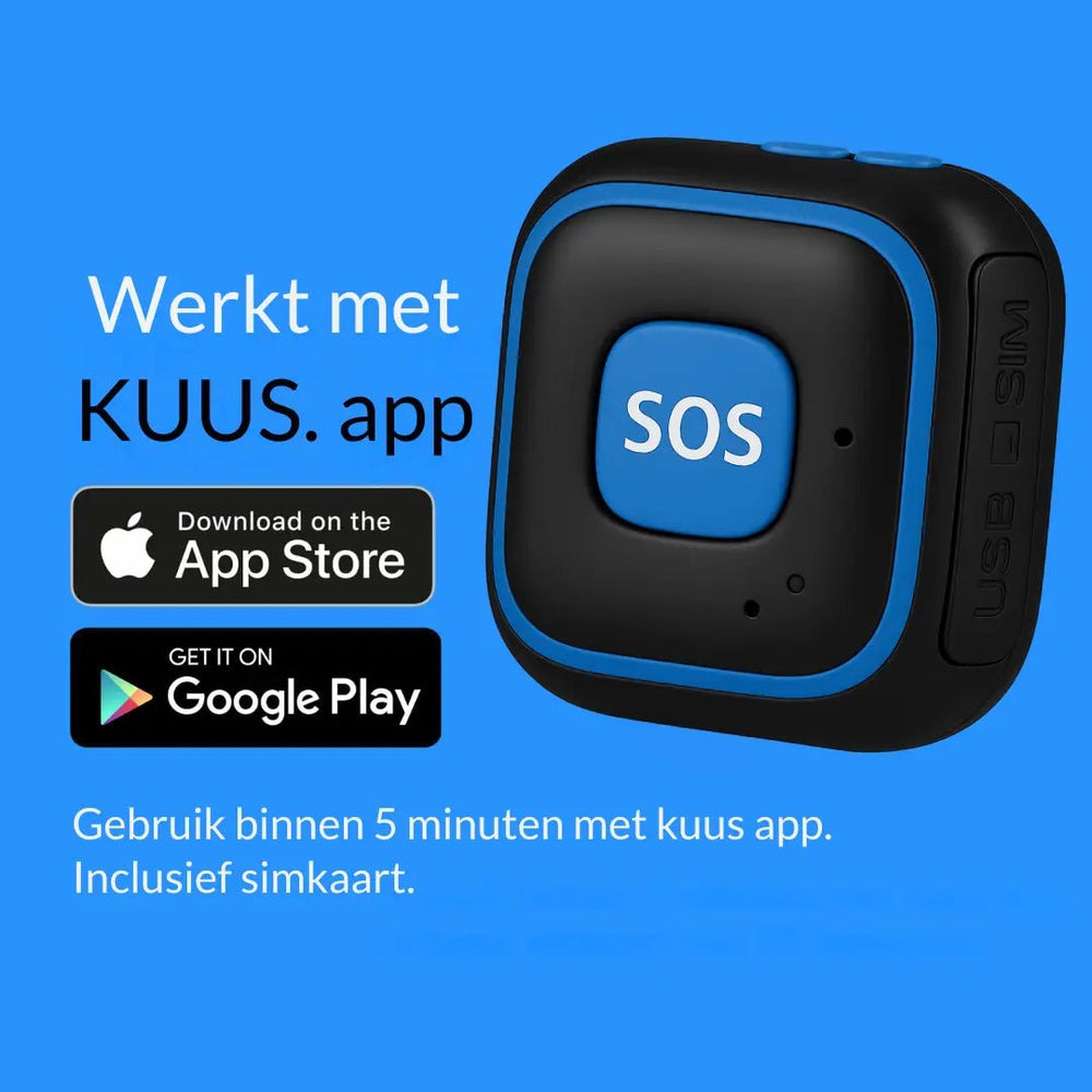 Verpakkingsinhoud van de KUUS S3 alarmknop