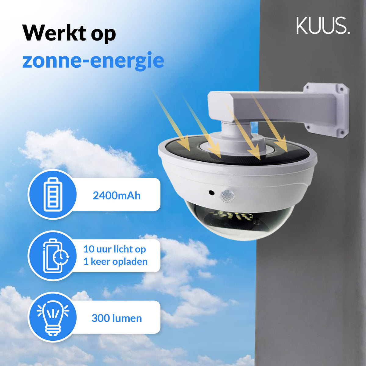 Bewegungssensor der KUUS DC2 Außenleuchte