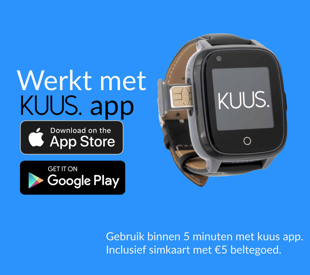 Prepaid simkaart bij het KUUS S2 alarmhorloge