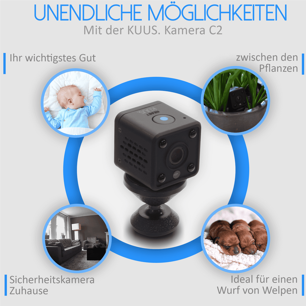 Mini-Kamera mit Bewegungsmelder, Live-Übertragung aufs Handy per WLAN, Ansicht 6