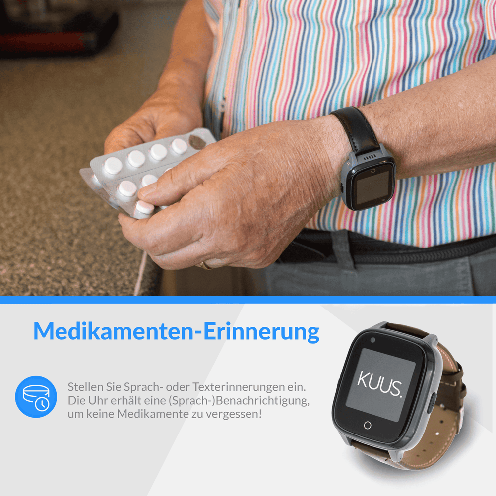 Notrufuhr für Senioren – Medikamentenerinnerung